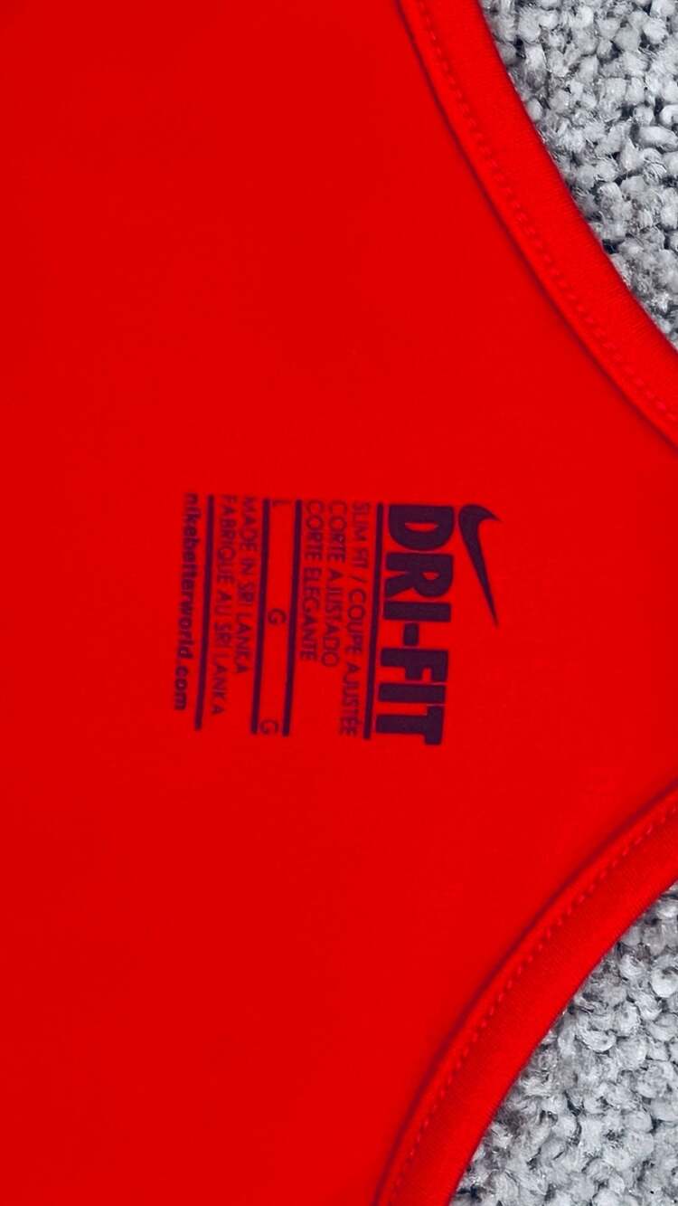 Nike Dri-Fit Women’s Racerback Athletic Tank Top Orange Slim Fit Size Large - Picture 3 of 4